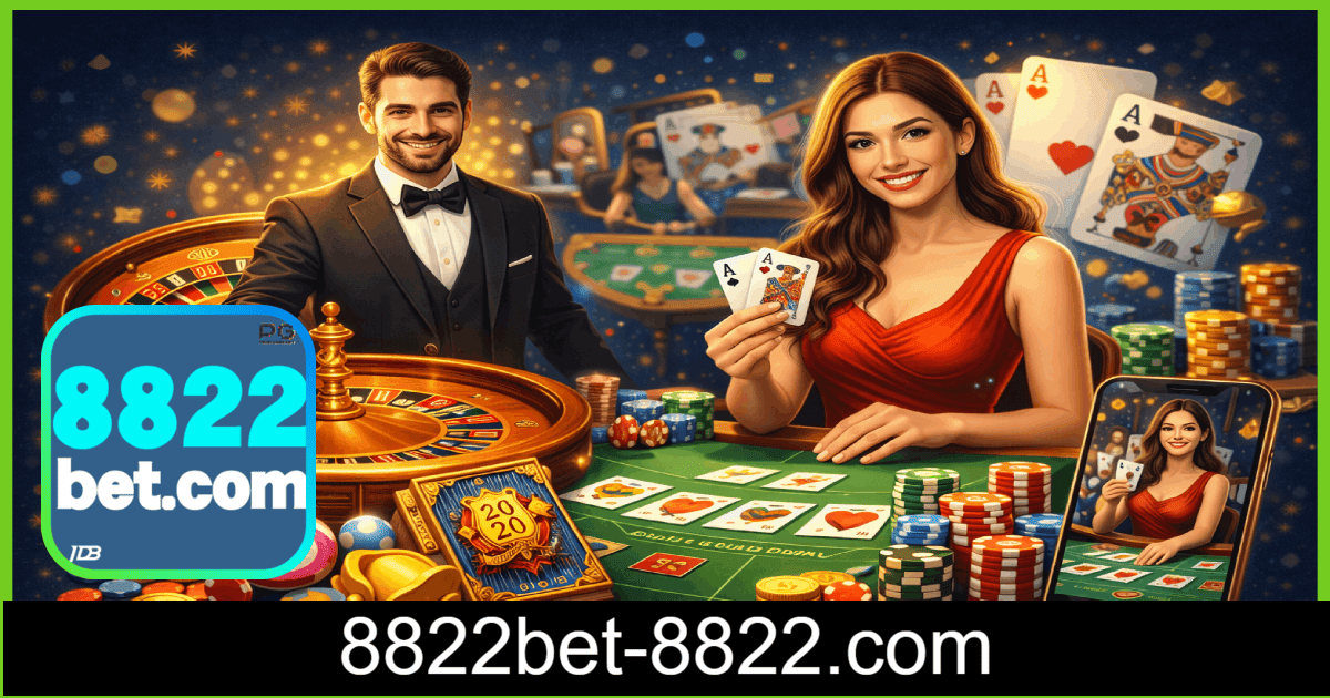 Jogos de cassino ao vivo disponíveis na 8822BET